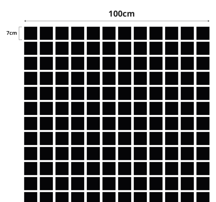 Grå firkanter skala klistremerker til vindu - Tenstickers