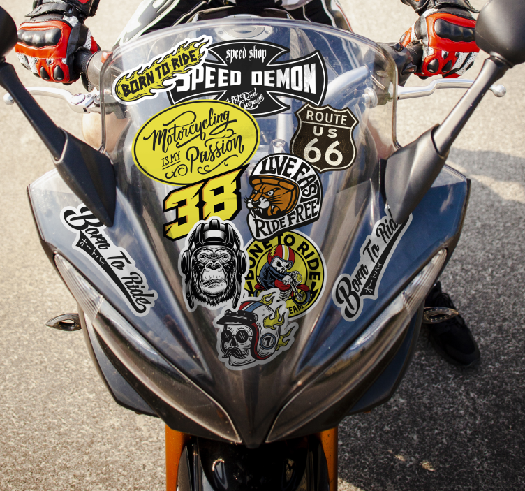 Original bombepakke motorsykkel klistremerke - Tenstickers