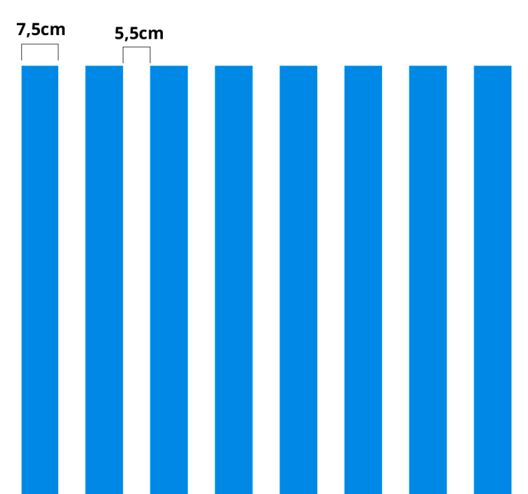 Vertikale linjer møbel klistremerke - Tenstickers
