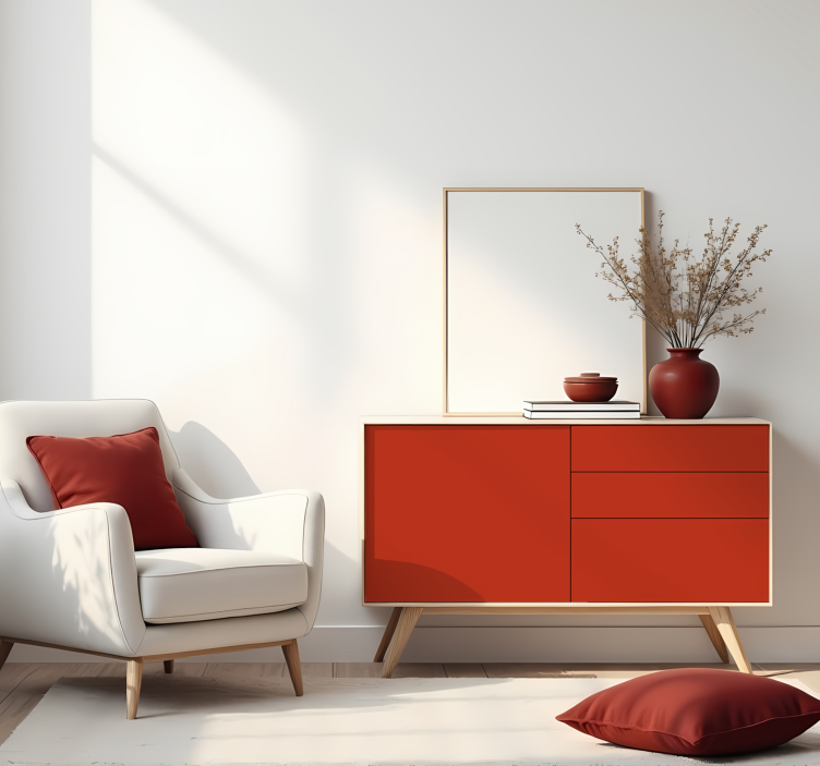 Matt korallrød ensfarget arkklistremerke - Tenstickers