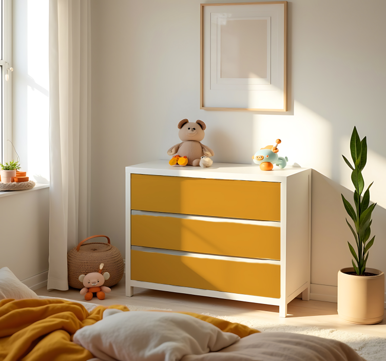 Matt gul ensfarget arkklistremerke - Tenstickers