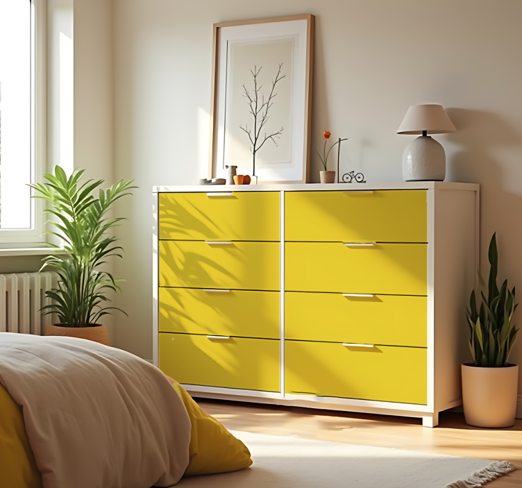 Matt lys gul ensfarget arkklistremerke - Tenstickers