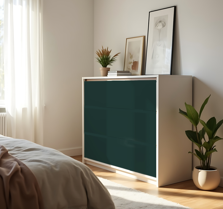 Matt mørkegrønn ensfarget arkklistremerke - Tenstickers