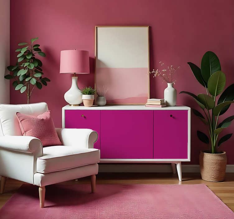 Matt varm rosa ensfarget arkklistremerke - Tenstickers