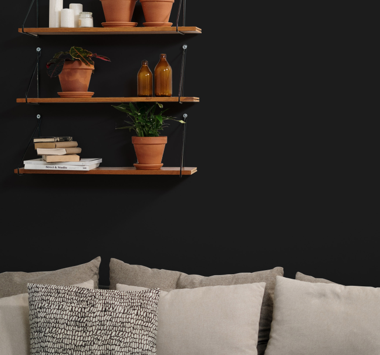 Svart vanlig vinylplate klistremerke - Tenstickers