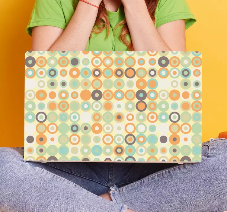 70-tallet cercles mønster bærbare skinn - Tenstickers