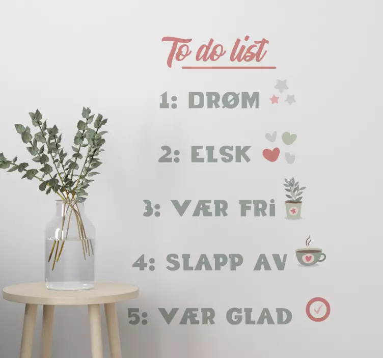 å gjøre liste sitat wallstickers tilbud - Tenstickers