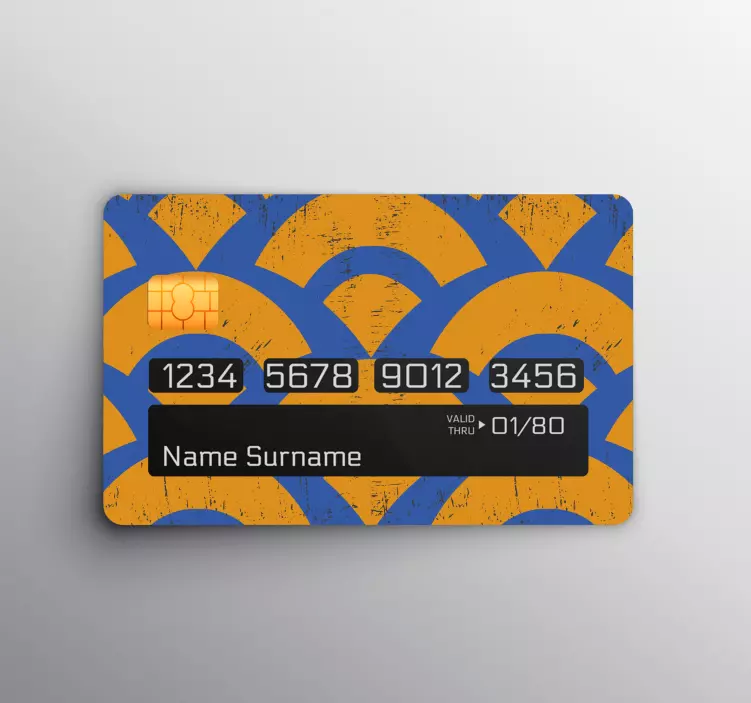 Abstrakt mønsterkort kredittkortklistremerke - Tenstickers