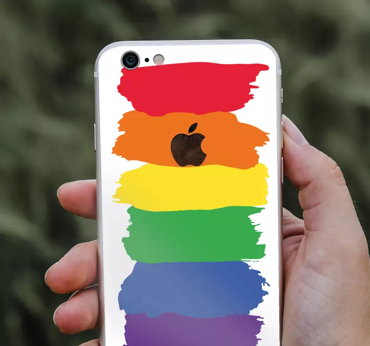 Akvarell stolthet dag flagg iphone skin - Tenstickers