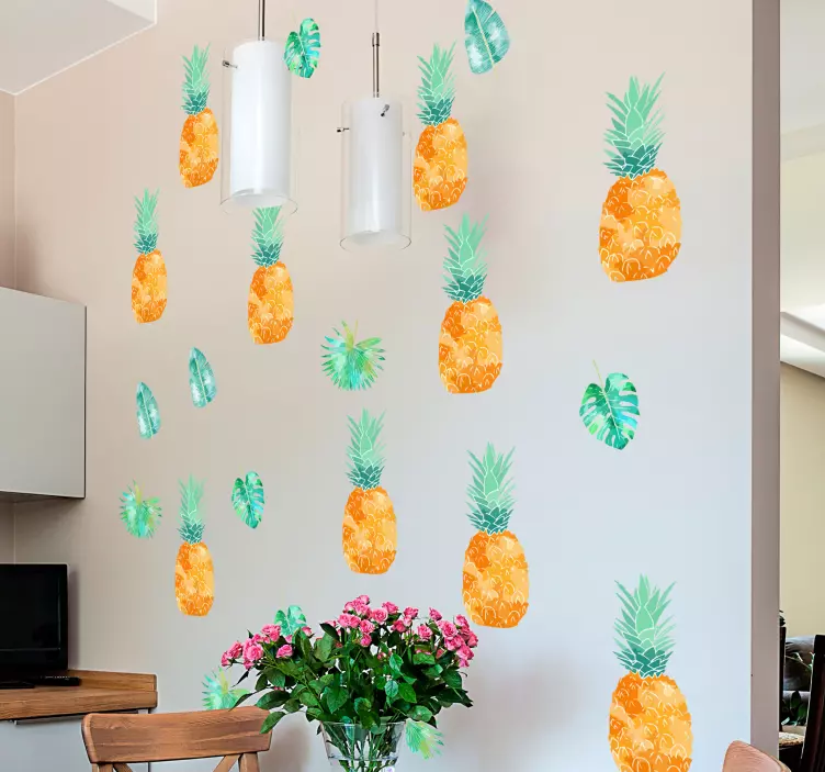 Ananas samling vegg klistremerker - Tenstickers