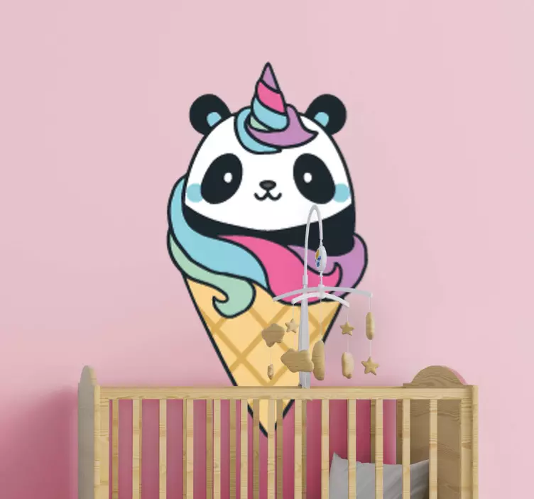 Anime pandicorn dyr vegg klistremerke - Tenstickers