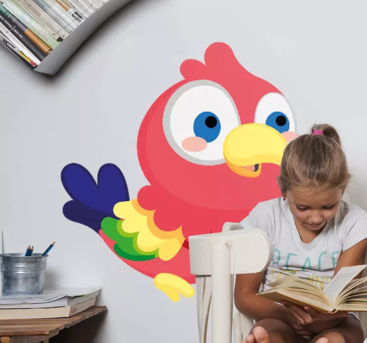 Anime papegøye fugl vegg klistremerke - Tenstickers