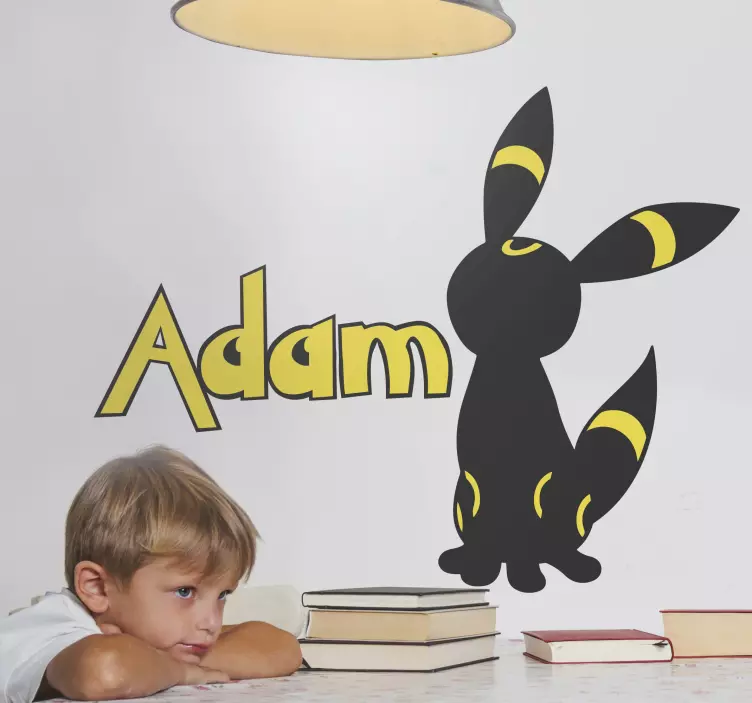 Anime pokemon illustrasjon klistremerke med navn - Tenstickers