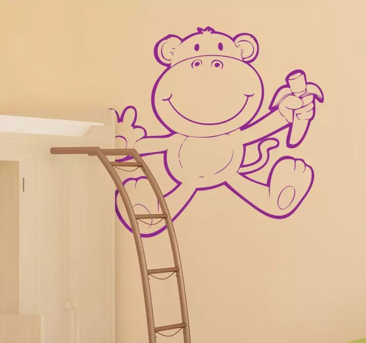 Ape med banan vilt dyreskilt - Tenstickers