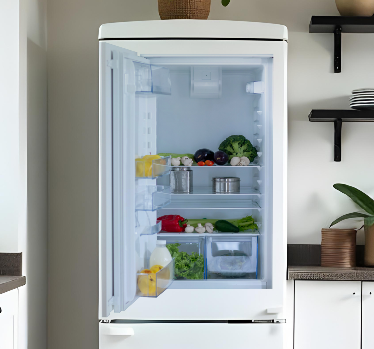 åpne dører kjøleskap klistremerke - Tenstickers