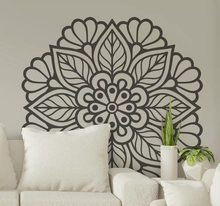 Arabisk blomsterramme design klistermerke - Tenstickers