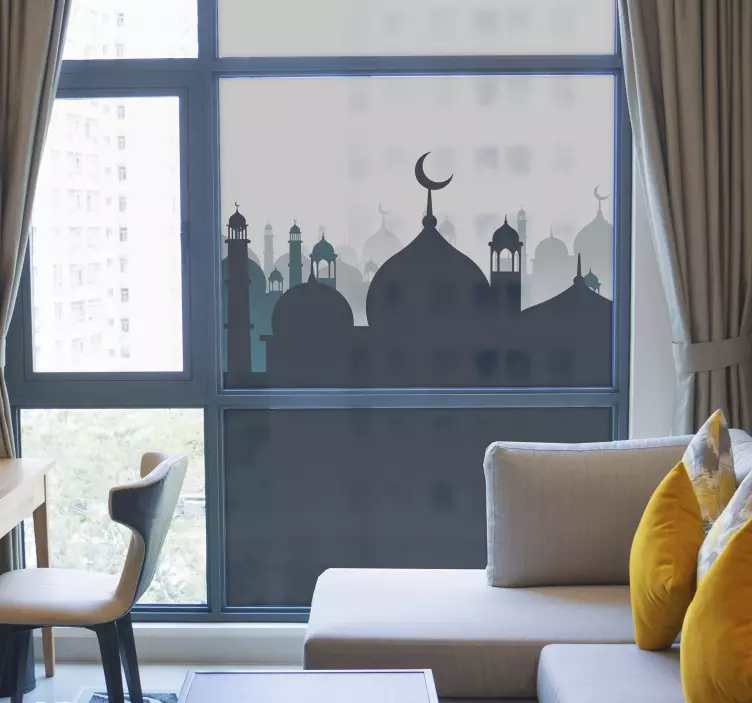 Klistremerke for arabisk ornamentvindu - Tenstickers