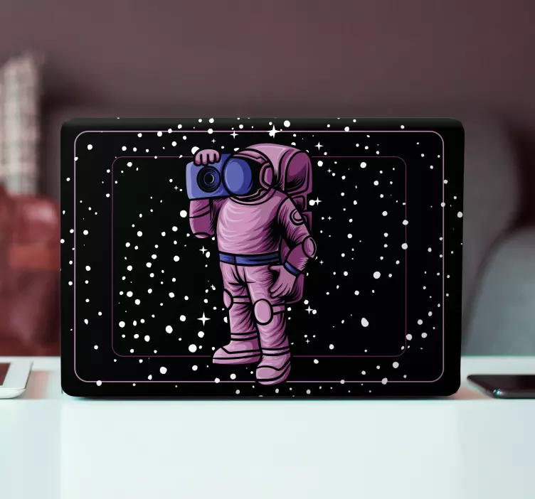 Laptop klistremerke astronaut med kamera - Tenstickers