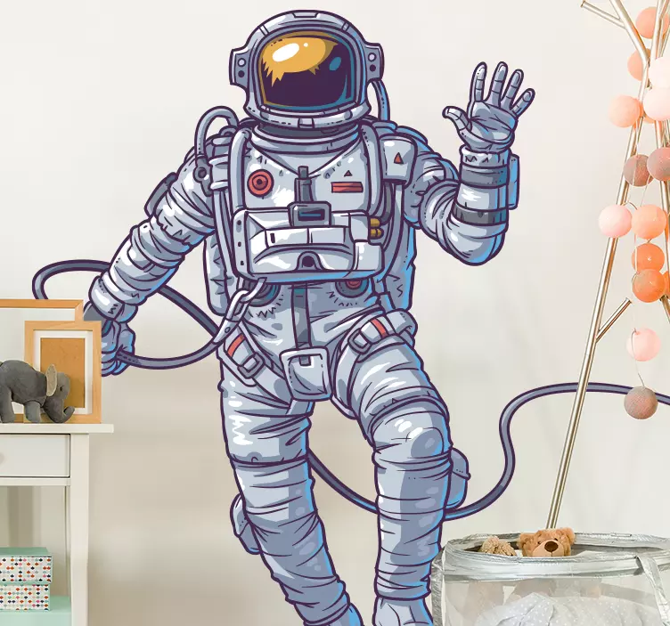 Astronaut vegg klistremerke - Tenstickers