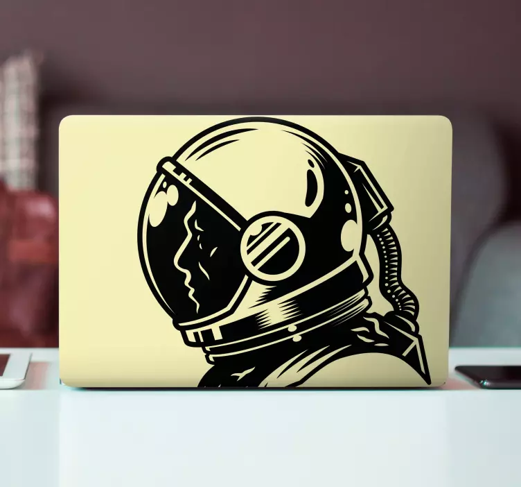 Laptop klistremerke astronautprofil silhuett - Tenstickers