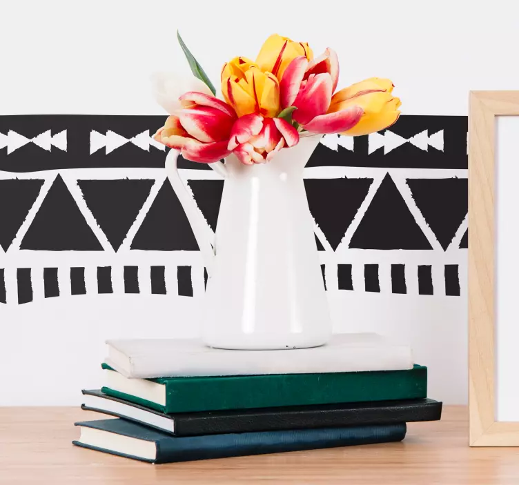 Azteker grense mønster stue vegg innredning - Tenstickers