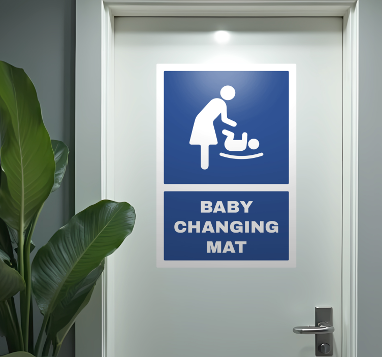baby changing mat klistremerke til dør - Tenstickers