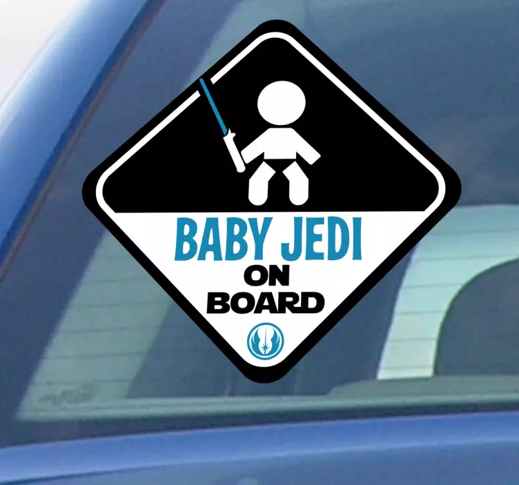 Baby jedi om bord bil klistremerke - Tenstickers