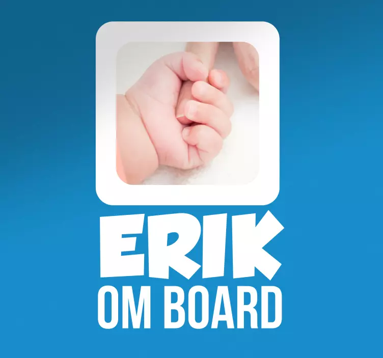 Baby med bilde baby ombord klistremerke - Tenstickers