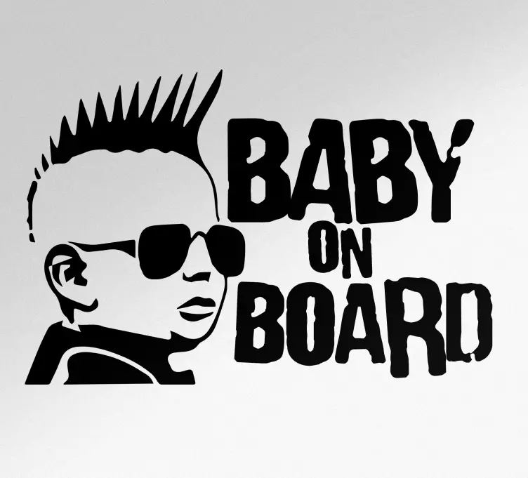 Baby rockstar klistremerker barn ombord - Tenstickers
