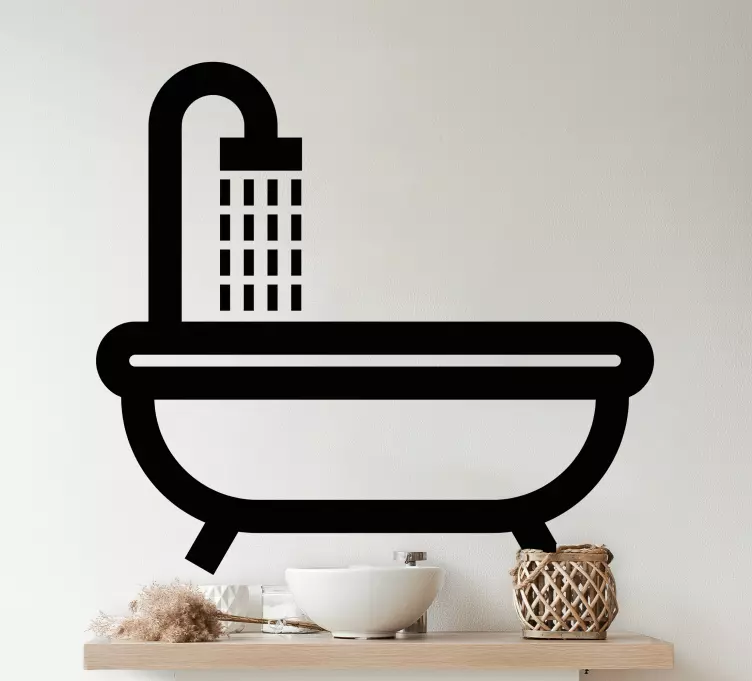 Badekar silhuett bad klistremerke - Tenstickers