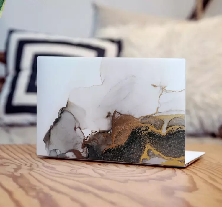Bærbar klistremerke med elegant marmoroverflate - Tenstickers