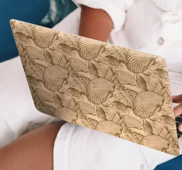 Bærbar klistremerke med skallmønster overflate - Tenstickers