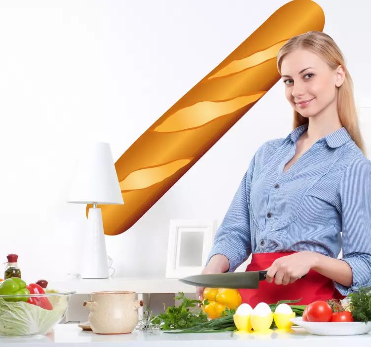 Baguette vegg klistremerke - Tenstickers