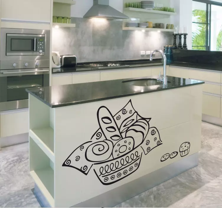 Bakverk kurv kjøkken dekal - Tenstickers