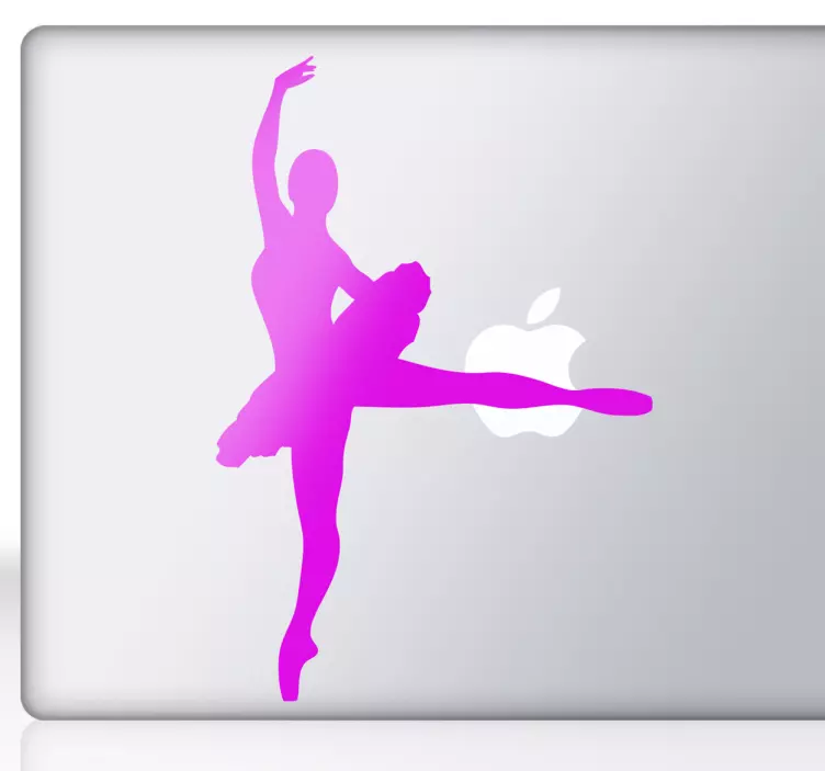 Ballerina silhuett bærbar klistremerke - Tenstickers