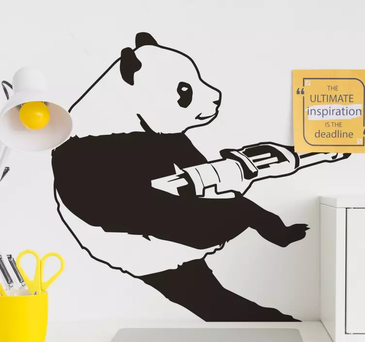 Bankete klistremerke for panda-vegg - Tenstickers