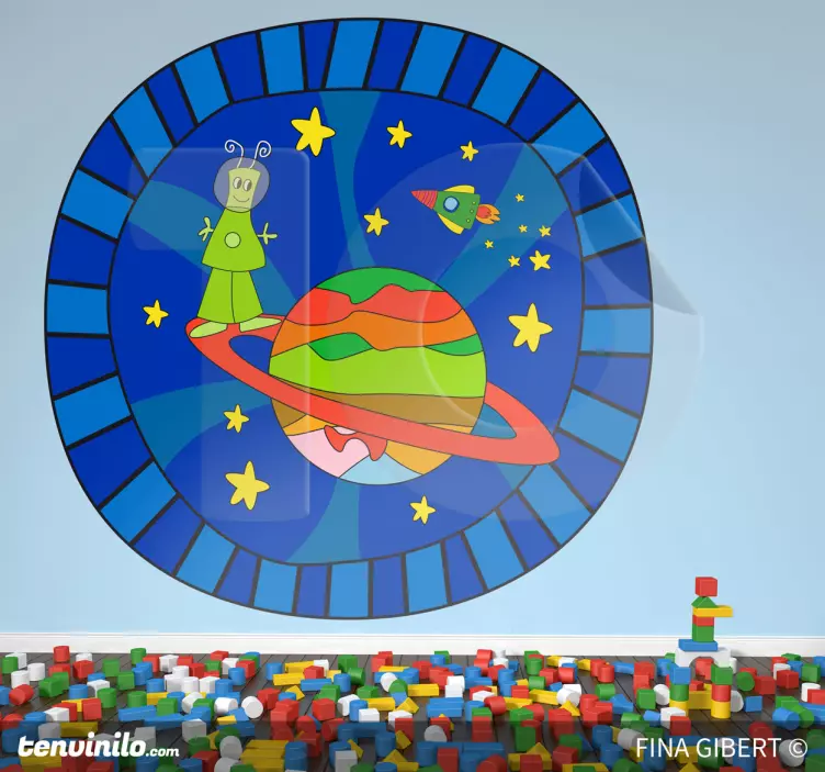 Barn fremmed planet veggmaleri - Tenstickers