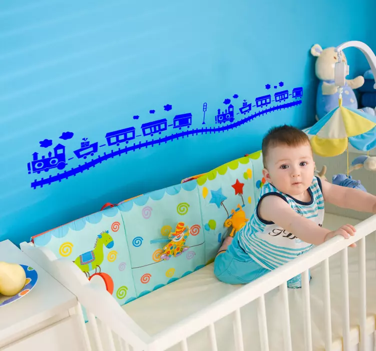 Barn klistremerker damptog - Tenstickers