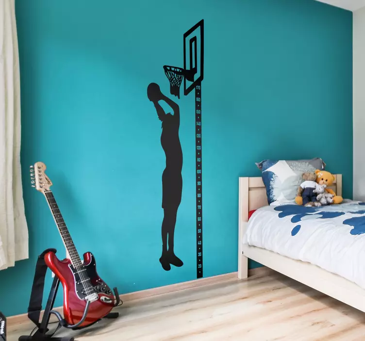 Basketball meter dekal mål - Tenstickers