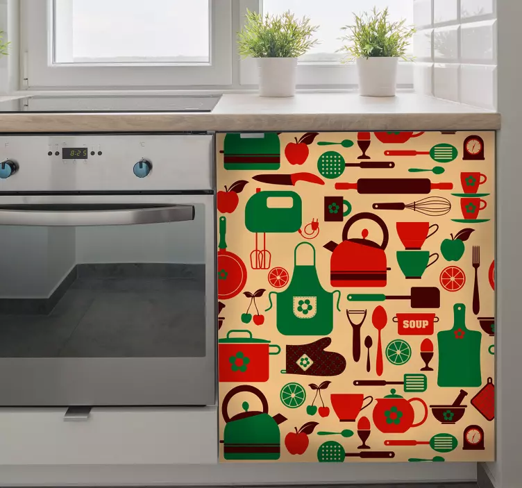 Bestikk kjøkken skap møbler klistremerke - Tenstickers