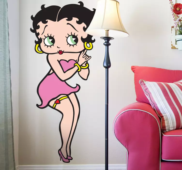 Betty boop i farge hjemme klistremerke - Tenstickers