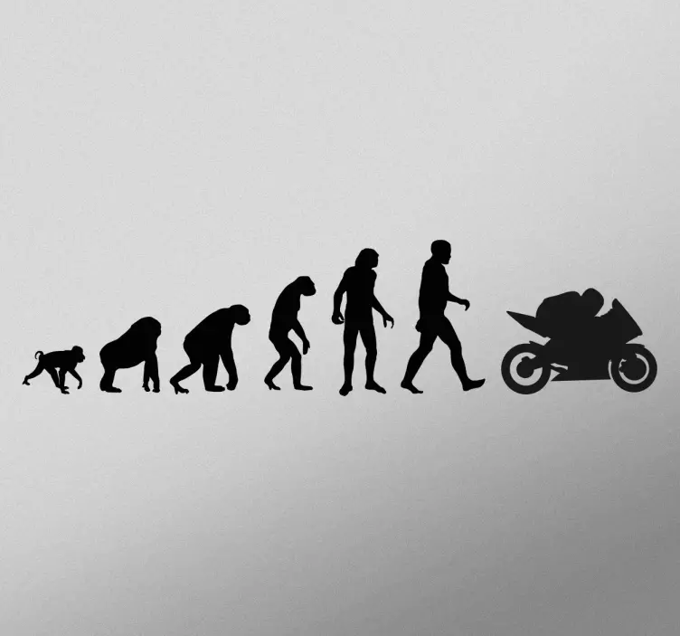Biker evolution klistremerke - Tenstickers