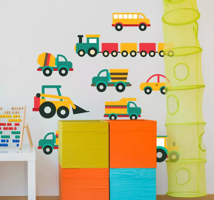 Biler tegneserie vinyl klistremerke - Tenstickers