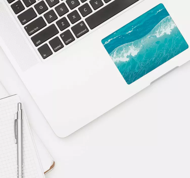 Blå sjø styreflate bærbar klistremerke - Tenstickers
