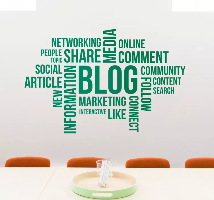 Bloggkonsepter veggklistremerke - Tenstickers