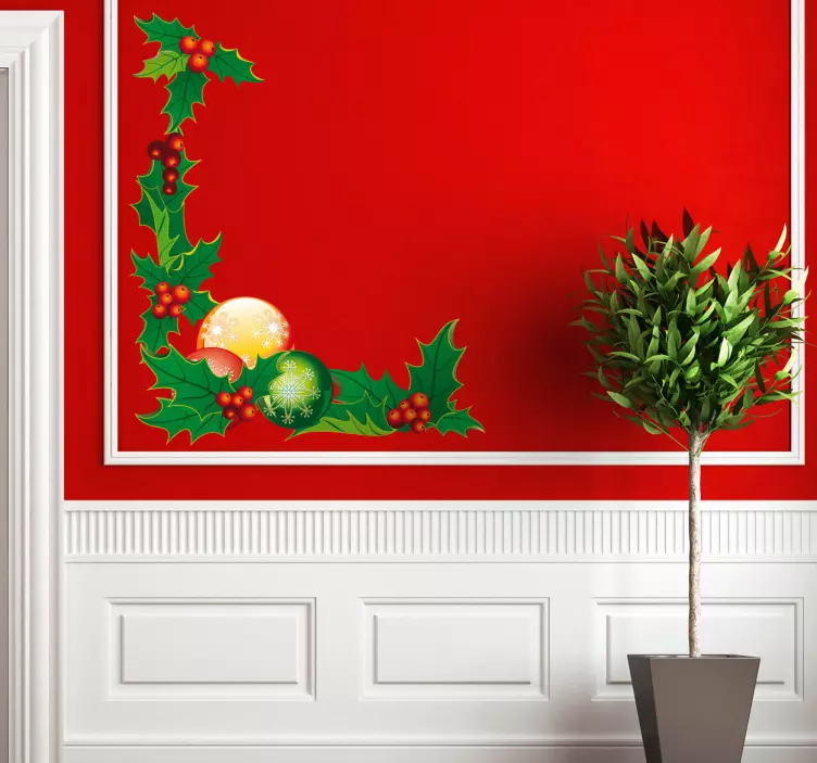 Blomster klistremerke for hjørne - Tenstickers