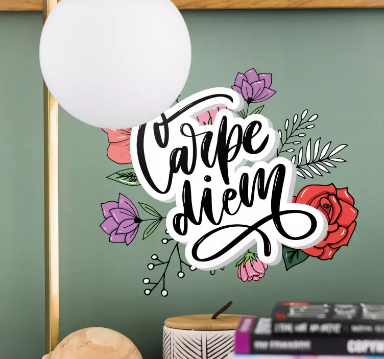 Blomster sitat kunst klistremerke dyr - Tenstickers