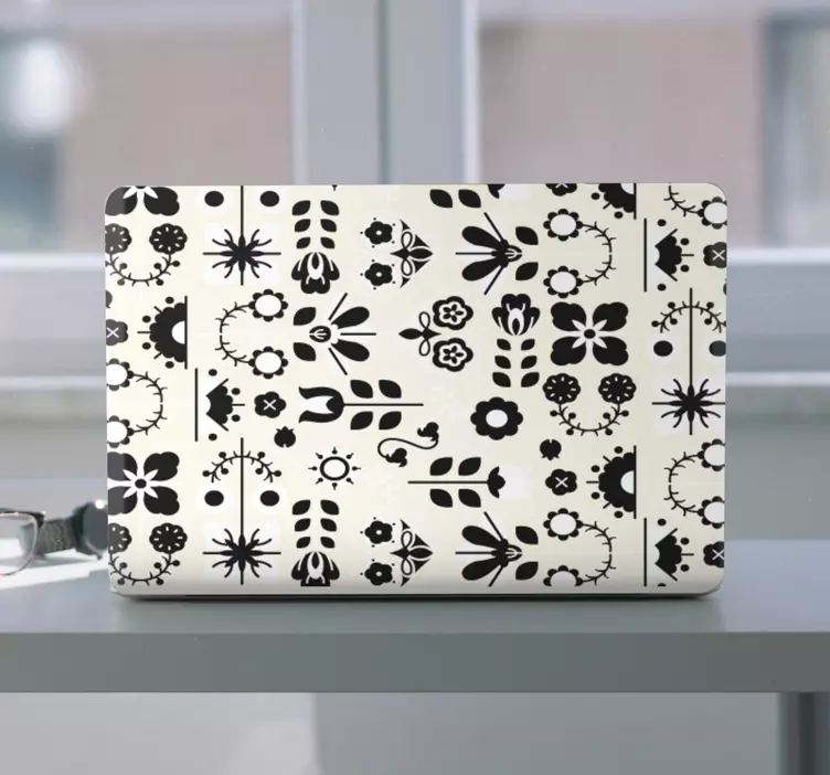 Blomsterarrangementmotiv bærbar klistremerke - Tenstickers