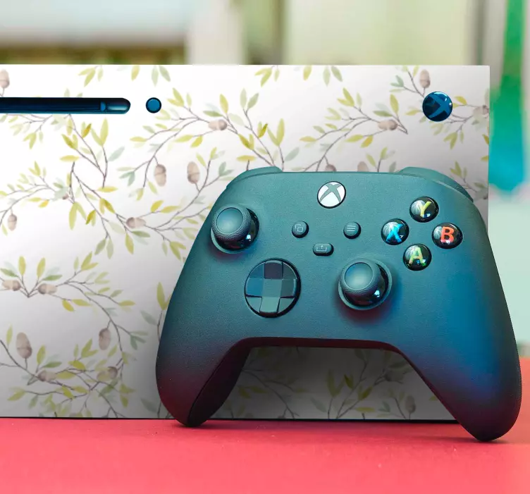 Blomstermønster med vinranker XBOX skin - Tenstickers