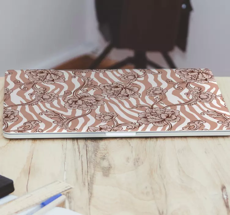 Blomstermønsteroverflate bærbar klistremerke - Tenstickers